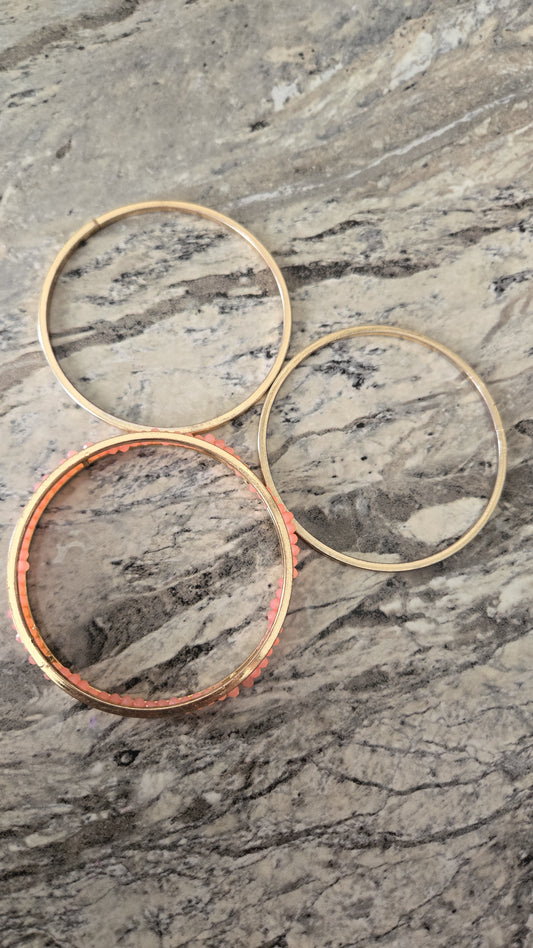 Pink and Golden Bangles