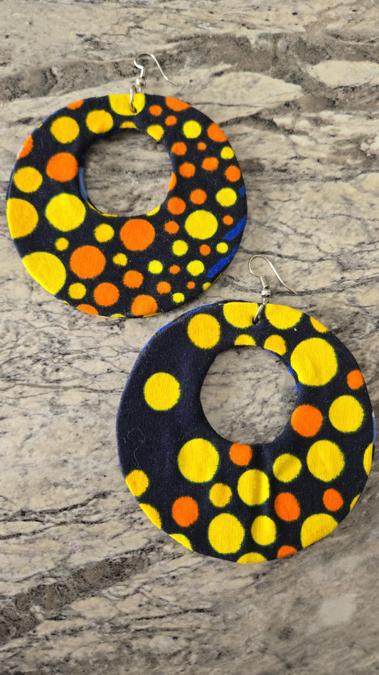 Royal African Blue & Yellow Earrings