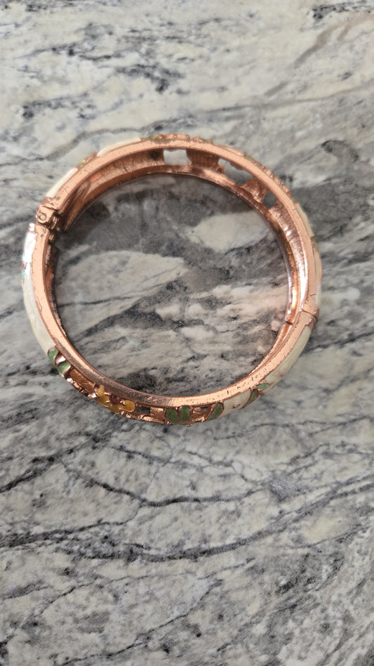 New York Floral Hinge Bracelet