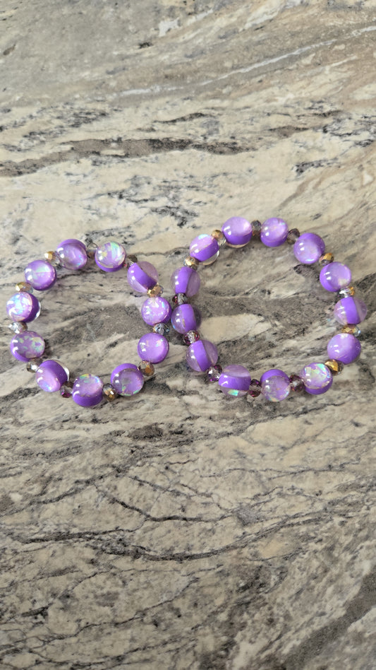 Purple Dream Beaded Bracelet Set