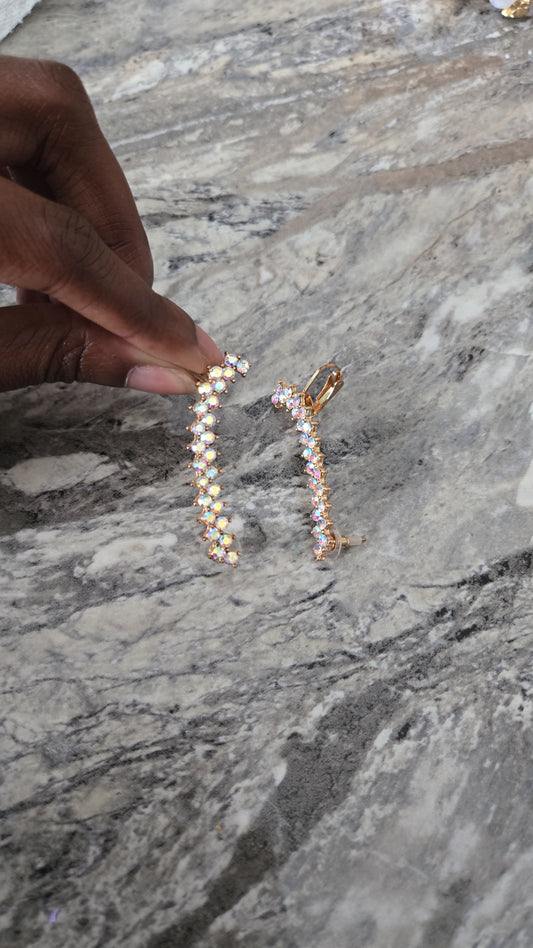Iridescent Aura Ear Cuffs