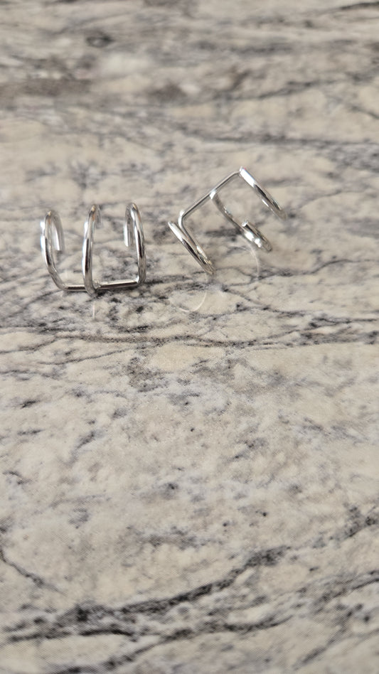 Assorted Silver Ear Cuff Set