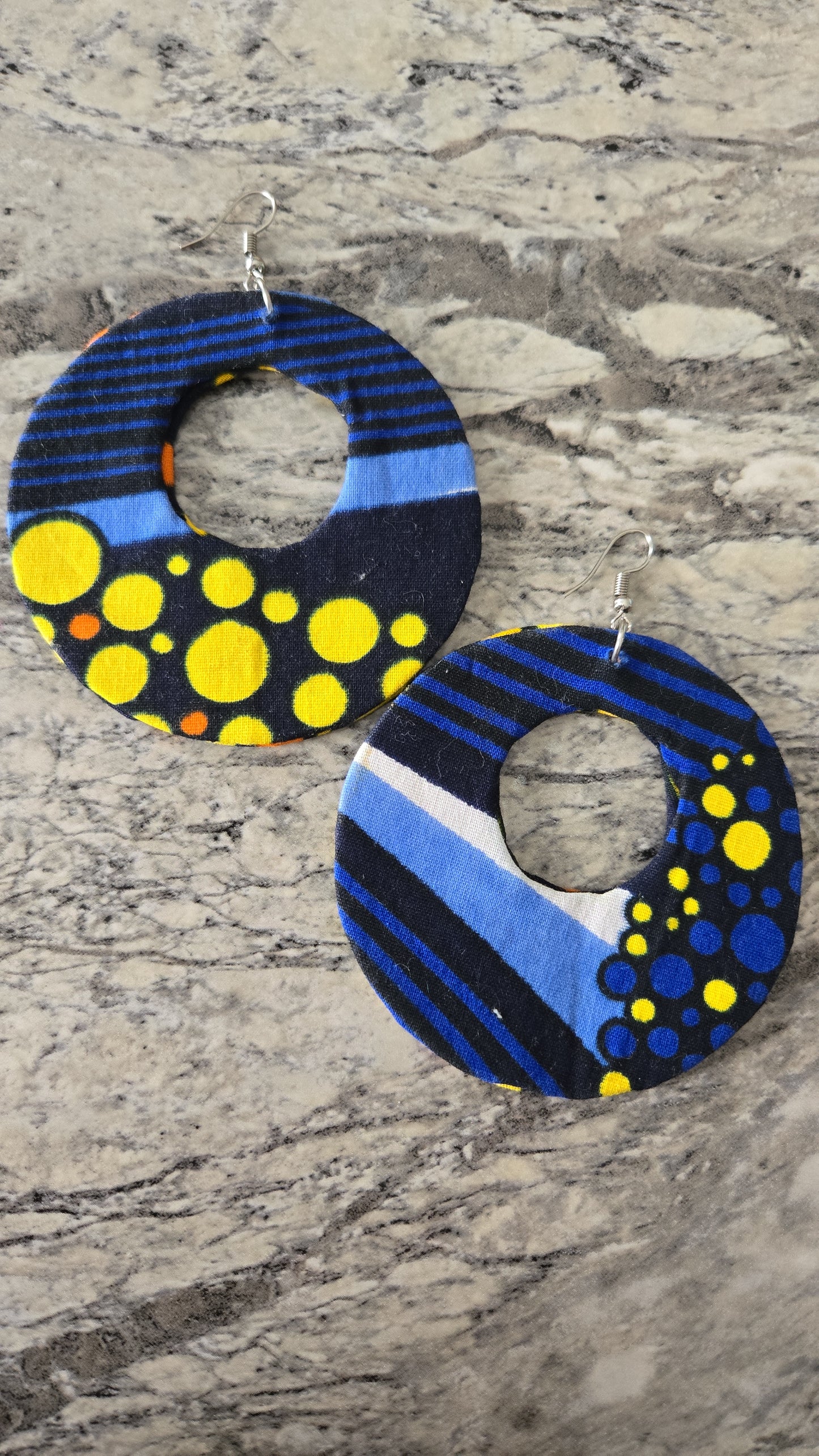 Royal African Blue & Yellow Earrings